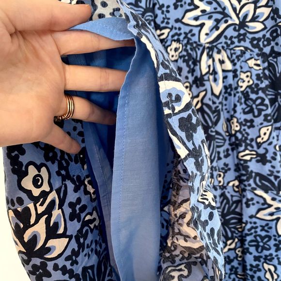 Sail to Sable Blue Floral Mini Dress (M) - Picture 7 of 10